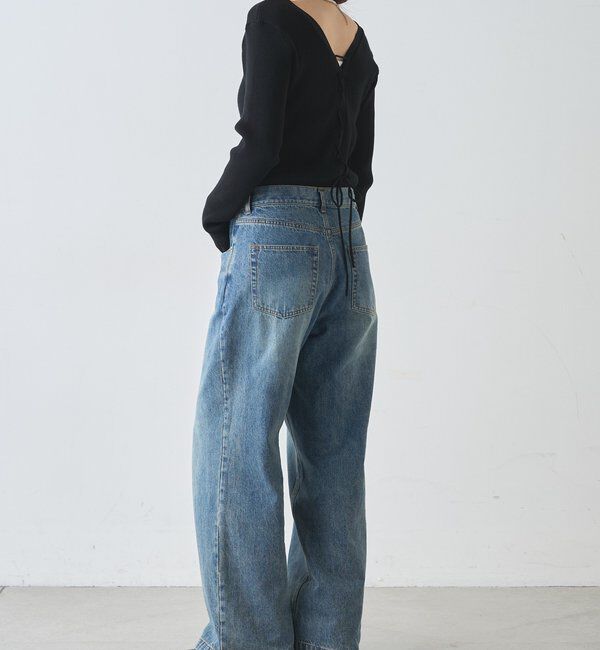  「【前後２WAY仕様】レースアップニット」|パーカー|