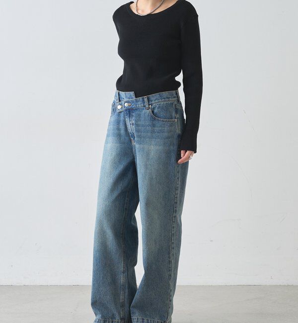  「【前後２WAY仕様】レースアップニット」|パーカー|