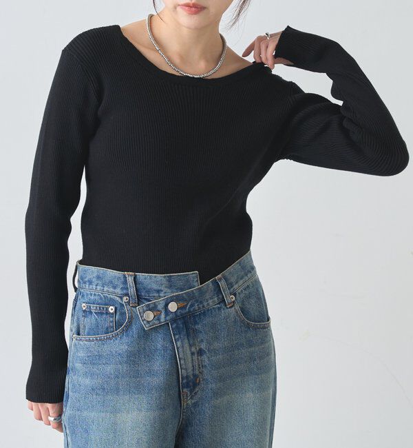  「【前後２WAY仕様】レースアップニット」|パーカー|