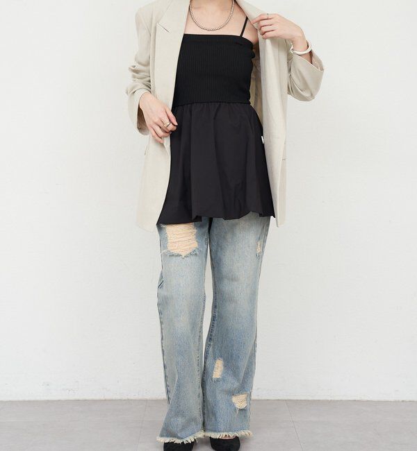  「【26SS予約】バルーンビスチェキャミソール」|キャミソール|