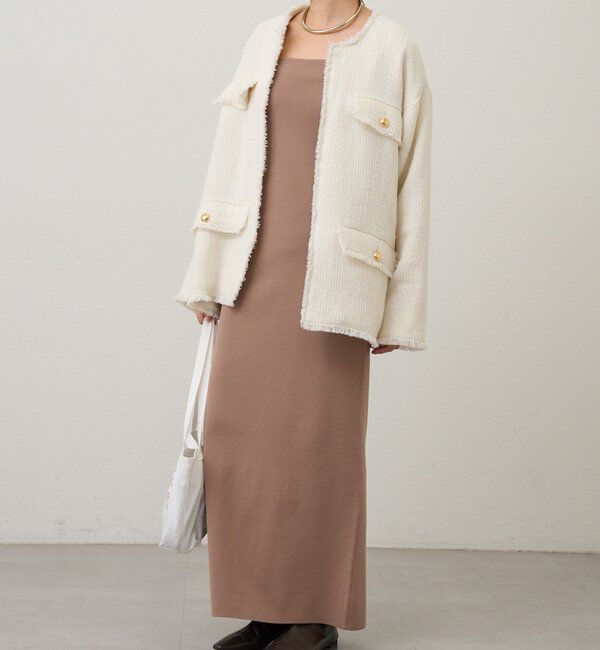  「【26SS予約】総針ニットキャミワンピース」|ワンピース|