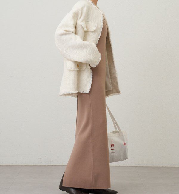  「【26SS予約】総針ニットキャミワンピース」|ワンピース|