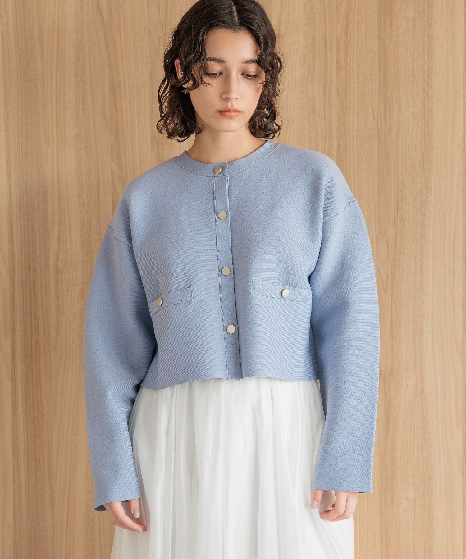 A part by 「スポンディッシュキンボタンクルーカーディガン」|ニット・セーター|