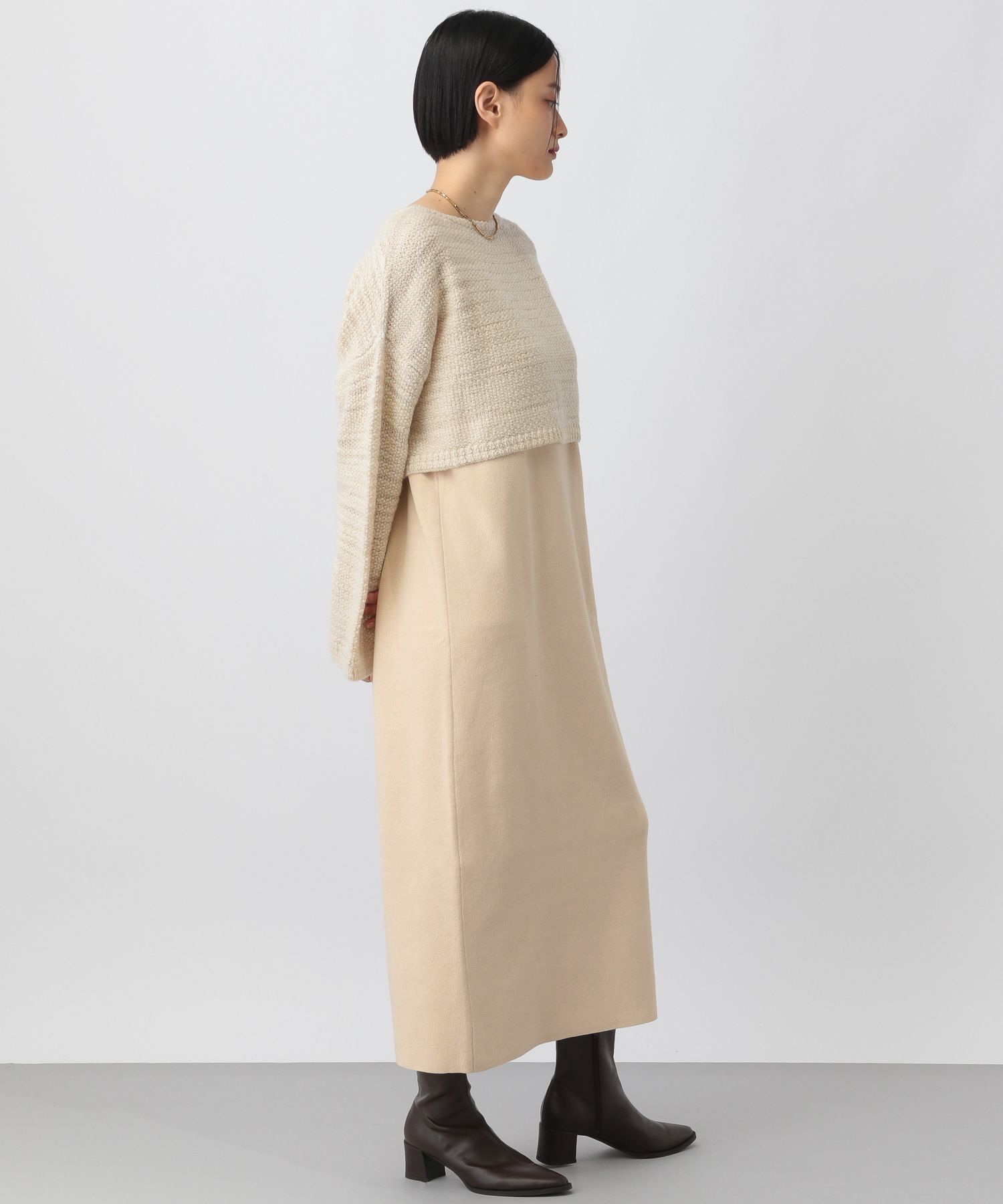 A part by 「ツィード2Pニットワンピース」|ワンピース|