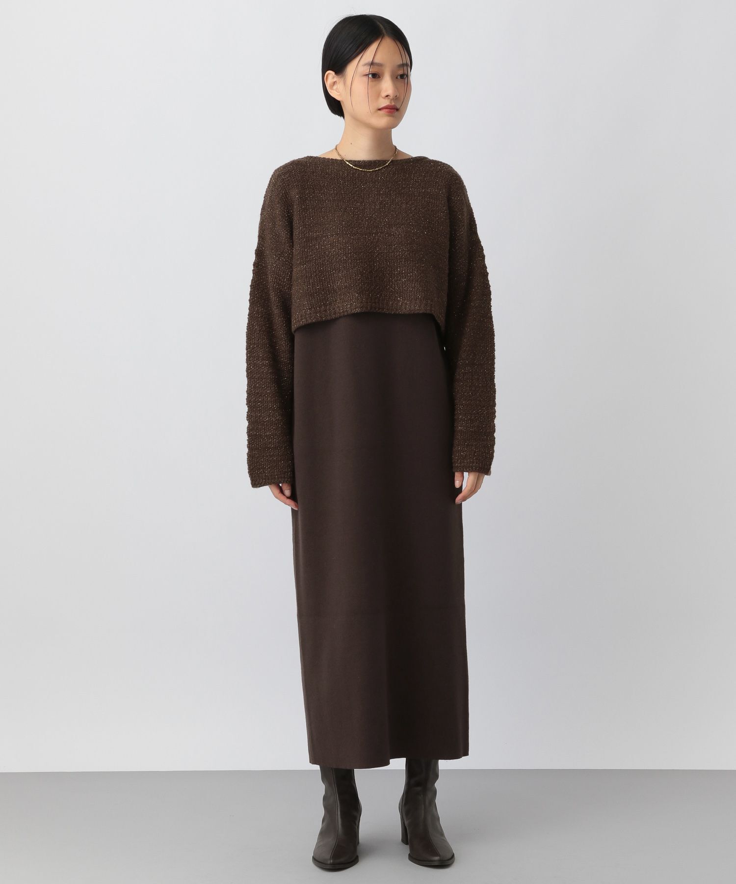A part by 「ツィード2Pニットワンピース」|ワンピース|