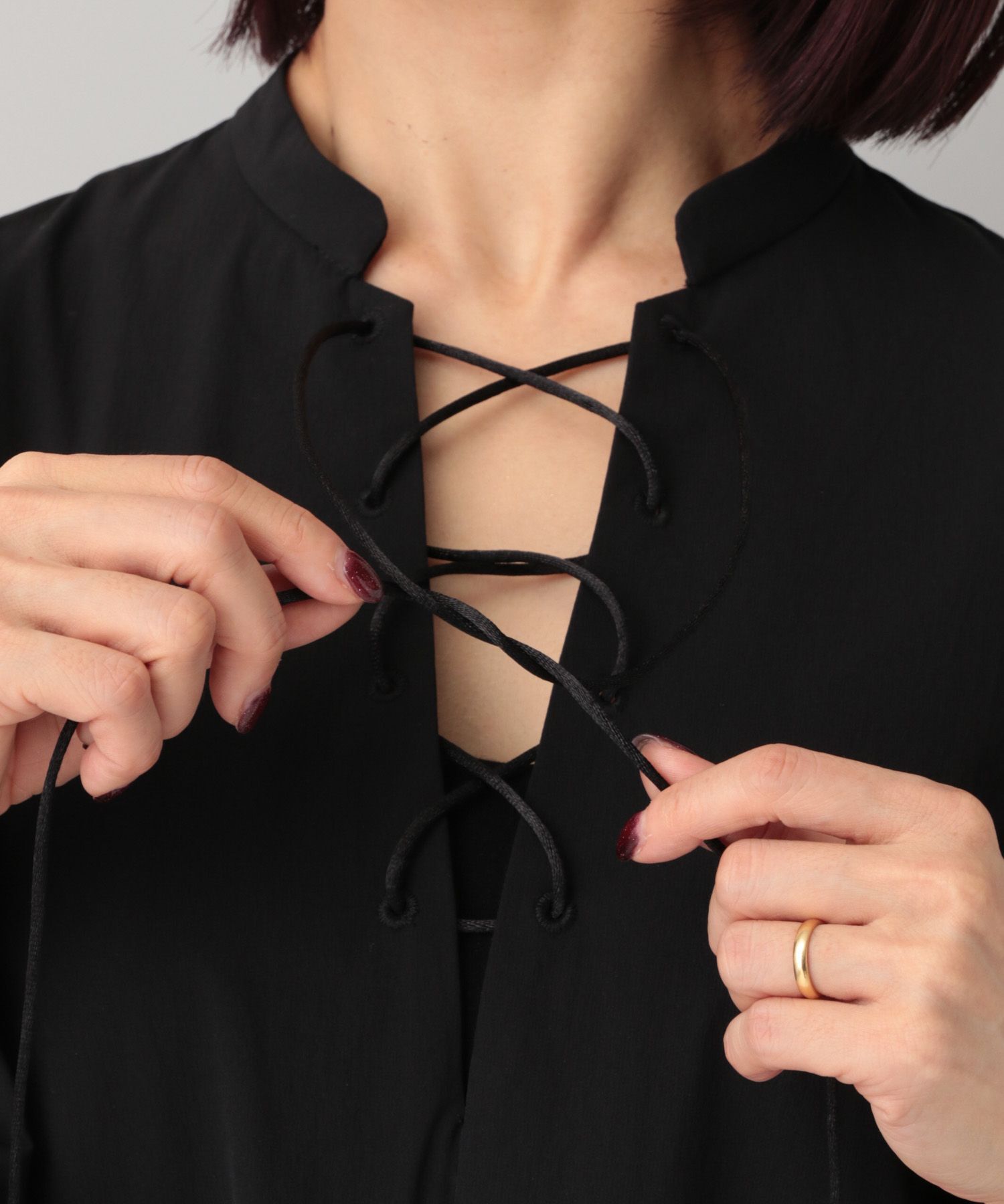 A part by 「【e/rm】レースアップドレス」|ワンピース|