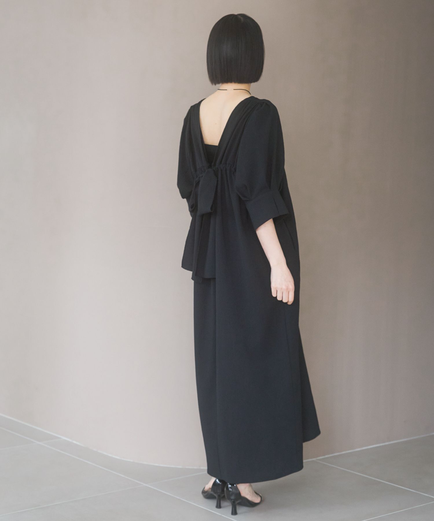 A part by 「シャーリングリボンワンピース」|ワンピース|