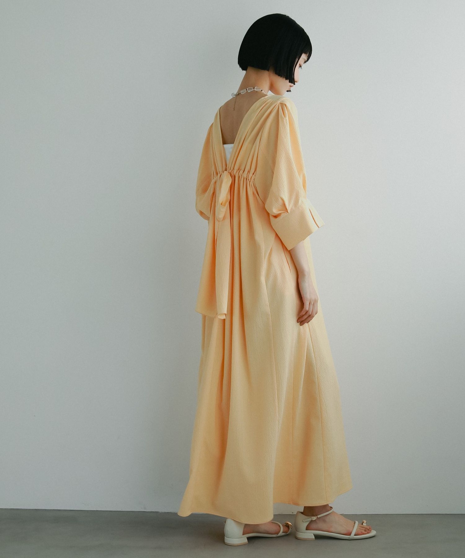 A part by 「シャーリングリボンワンピース」|ワンピース|オレンジ