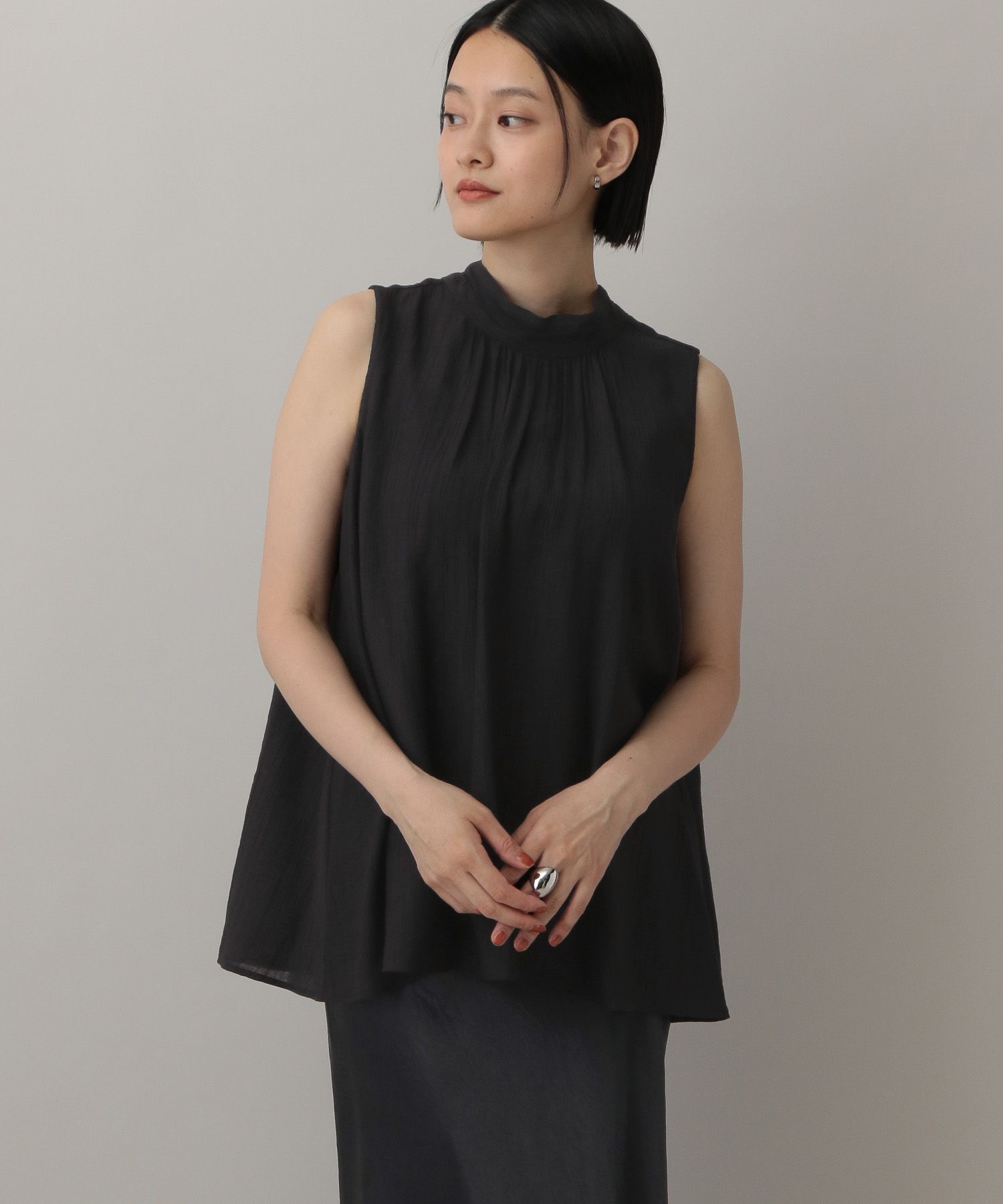 A part by 「ボウタイブラウスノースリーブ」|シャツ・ブラウス|