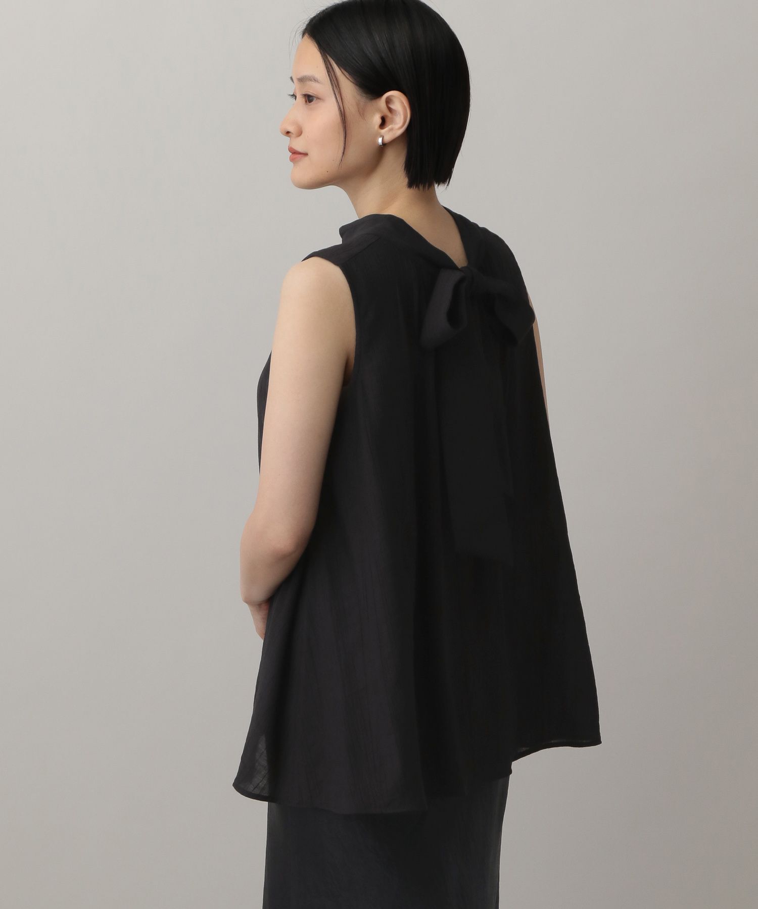 A part by 「ボウタイブラウスノースリーブ」|シャツ・ブラウス|