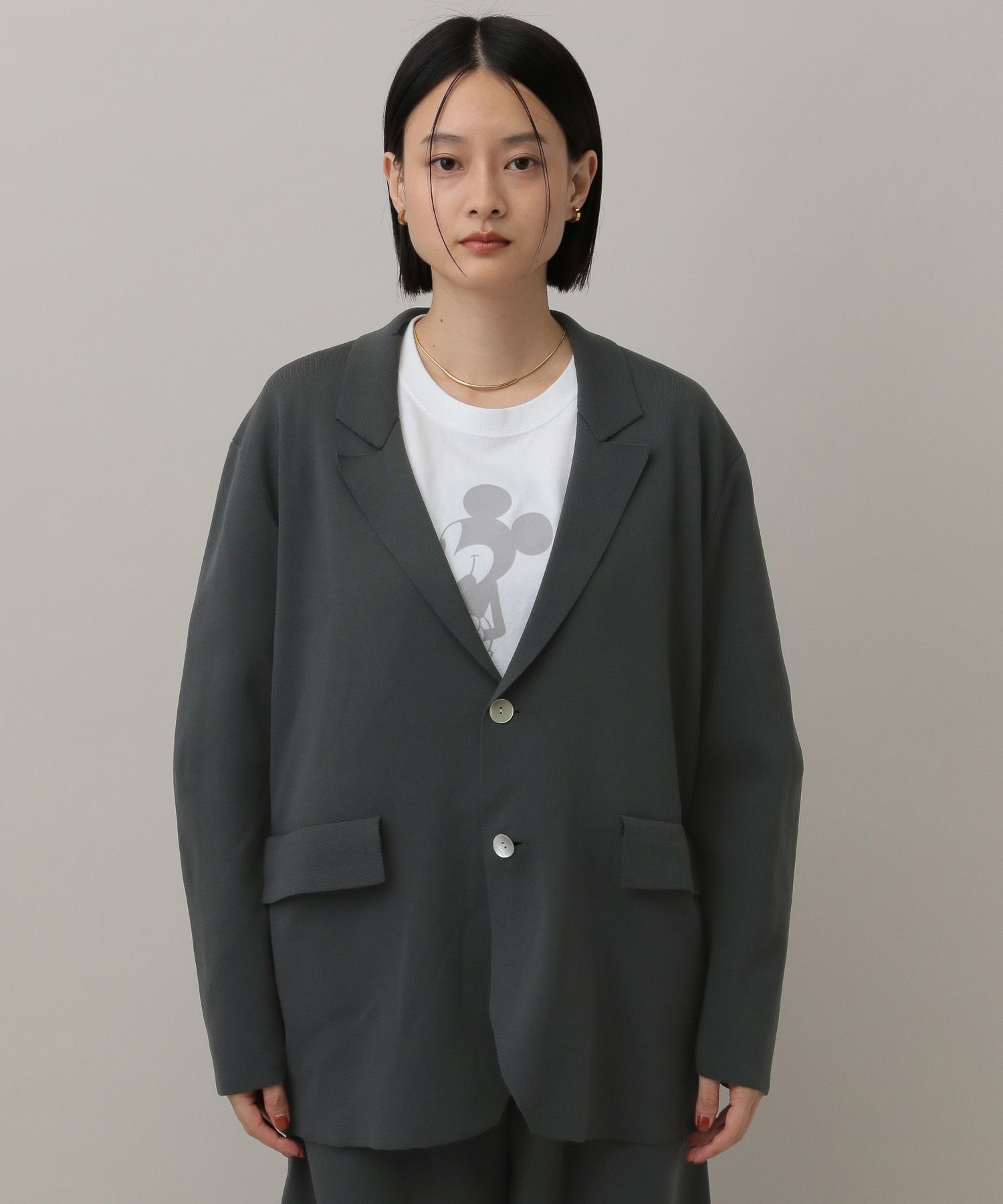 A part by 「ニットジャケットセットアップ」|テーラードジャケット|