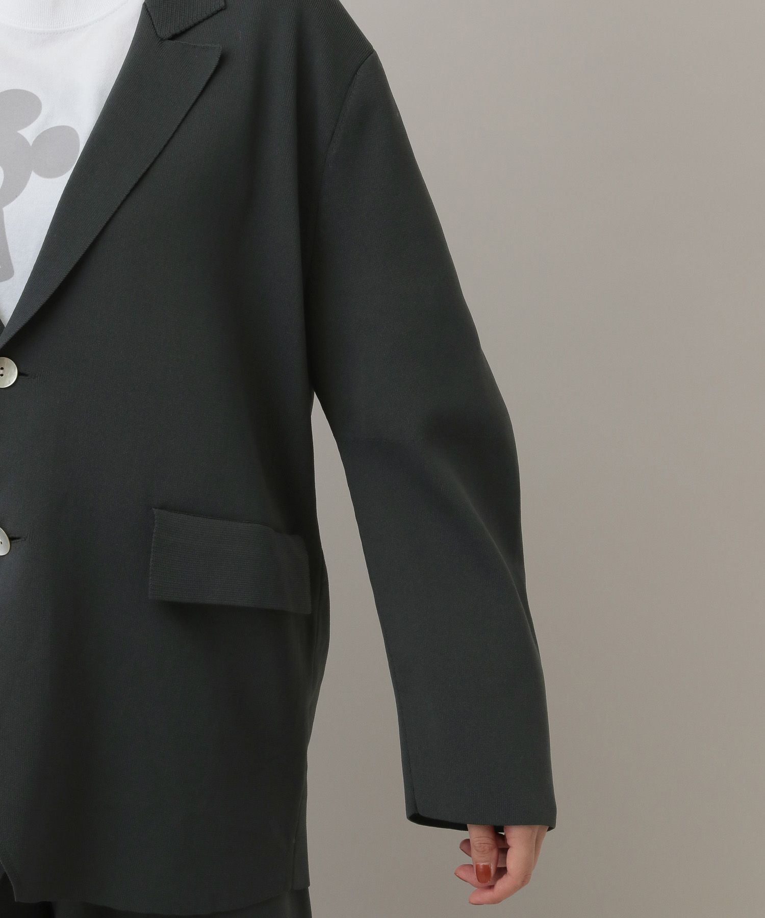 A part by 「ニットジャケットセットアップ」|テーラードジャケット|