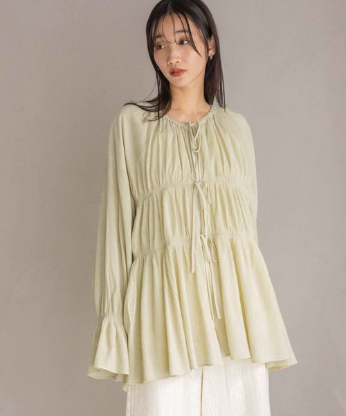 LOWRYS FARM「ヨウリュウシャーリングブラウスＬＳ」|シャツ・ブラウス|
