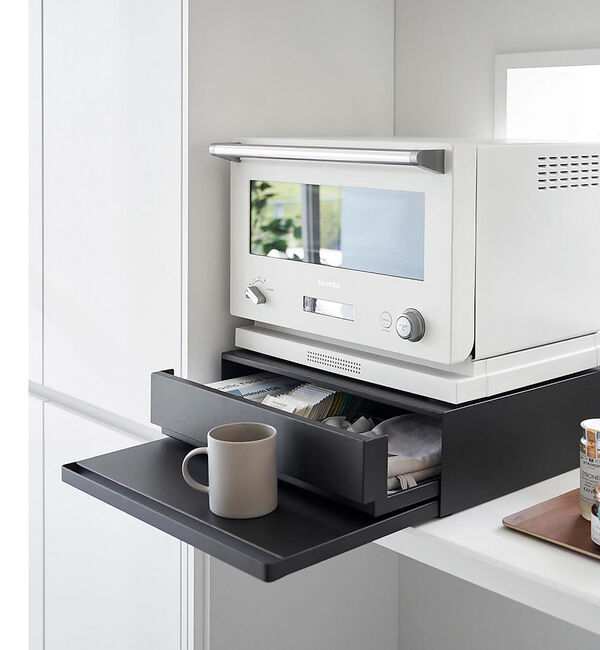 collex「【tower/タワー】 2WAYキッチン家電引き出し&スライドテーブル」|食器・キッチングッズ|