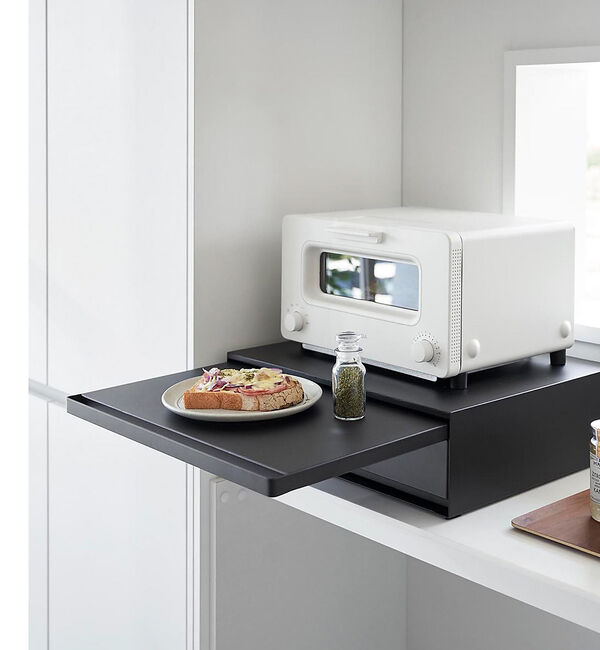 collex「【tower/タワー】 2WAYキッチン家電引き出し&スライドテーブル」|食器・キッチングッズ|