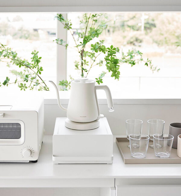 collex「【tower】 引出付きキッチン家電下ラック 省スペース 台所収納」|食器・キッチングッズ|