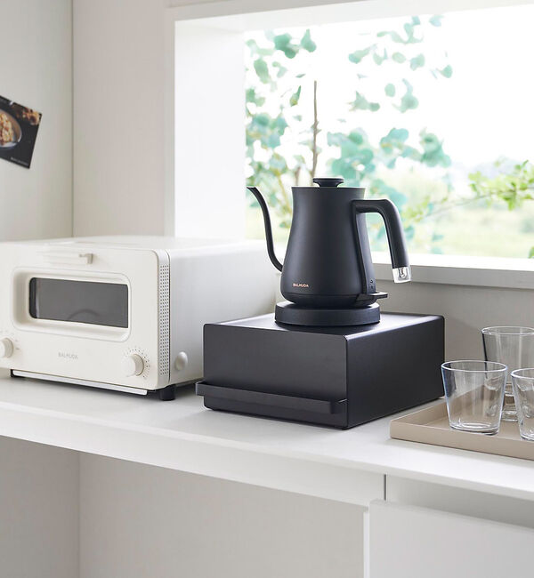 collex「【tower】 引出付きキッチン家電下ラック 省スペース 台所収納」|食器・キッチングッズ|