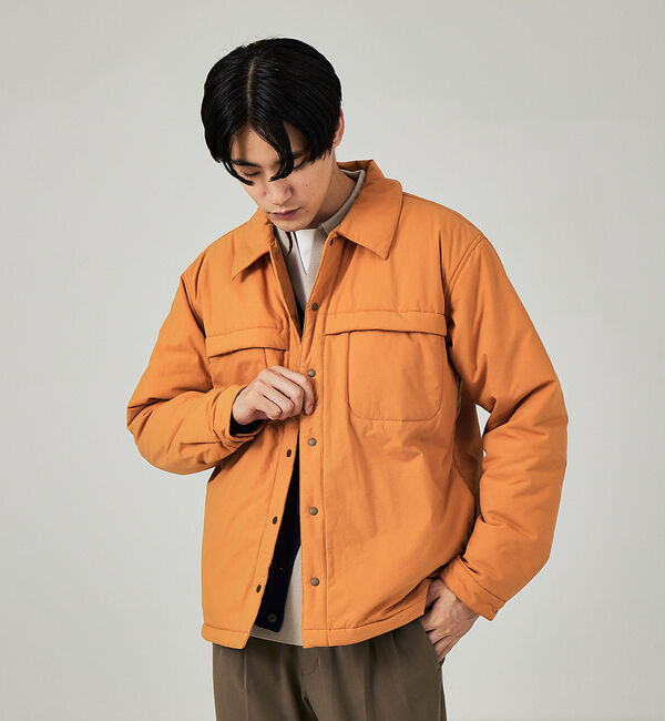 ABAHOUSE「【別注 DESCENTE / デサント】ライトパフ シャツブルゾン」|ブルゾン・スタジャン|ブラウン