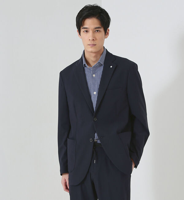 ABAHOUSE「【セットアップ対応/FLEX JACKET】トリコットツイル マルチストレッチ」|テーラードジャケット|