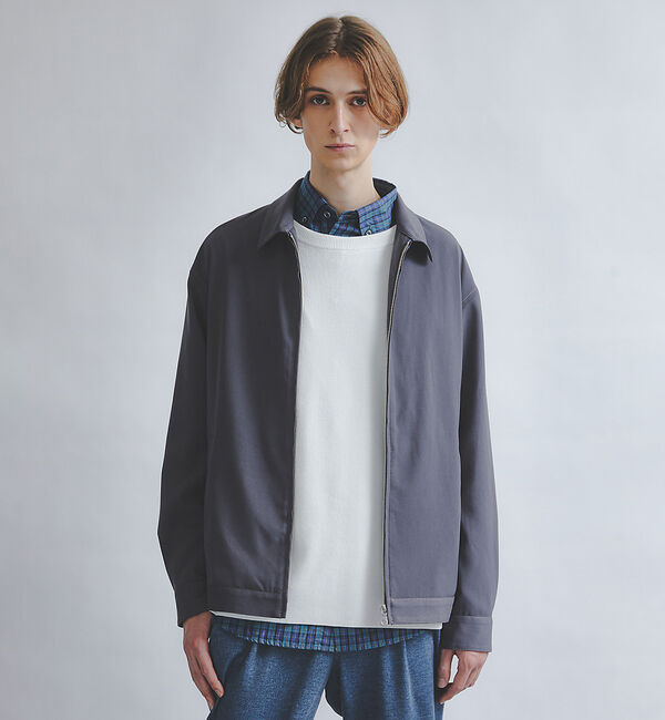 ABAHOUSE「【バックプリーツ】ジップアップ ショートブルゾン」|ブルゾン・スタジャン|