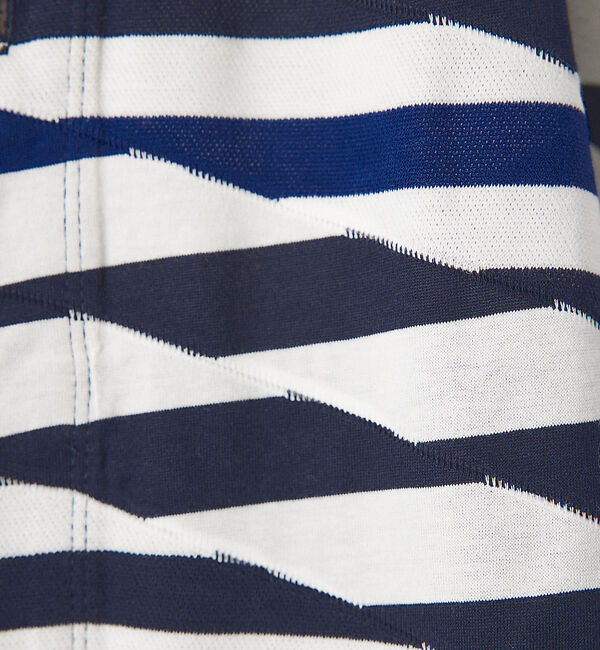 ABAHOUSE「【アンサンブル対応】ウェーブ ボーダー ワンボタン カーディガン」|カーディガン|