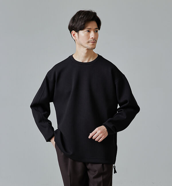 ABAHOUSE「【サイドジップ】ダンボール プルオーバー」|スウェット・ジャージ|ブラック