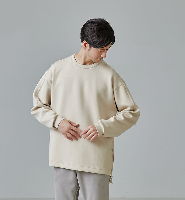 ABAHOUSE「【サイドジップ】ダンボール プルオーバー」|スウェット・ジャージ|ベージュ
