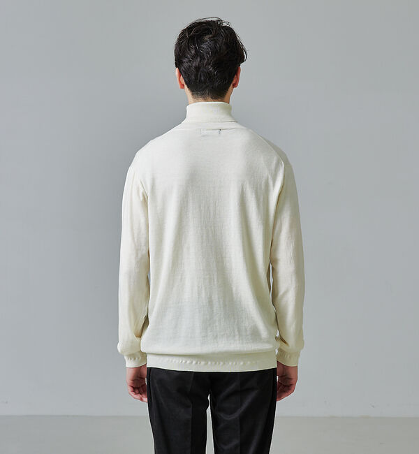 ABAHOUSE「【シルクの様な光沢】カシミヤ　タートルネック ニット」|ニット・セーター|