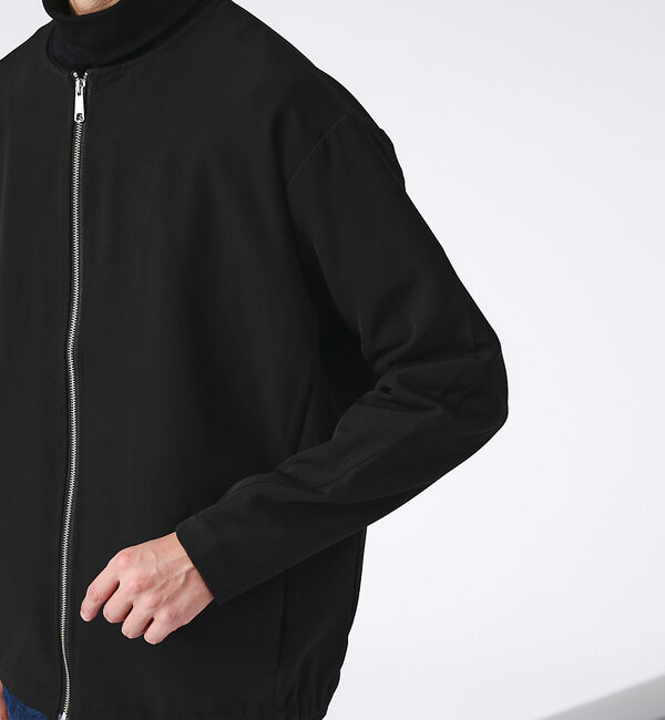 ABAHOUSE「【ノーカラー】クルーネック ジップブルゾン / ノーカラージャケット」|ブルゾン・スタジャン|