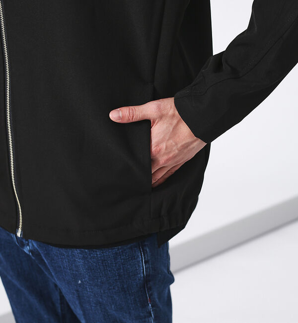 ABAHOUSE「【ノーカラー】クルーネック ジップブルゾン / ノーカラージャケット」|ブルゾン・スタジャン|