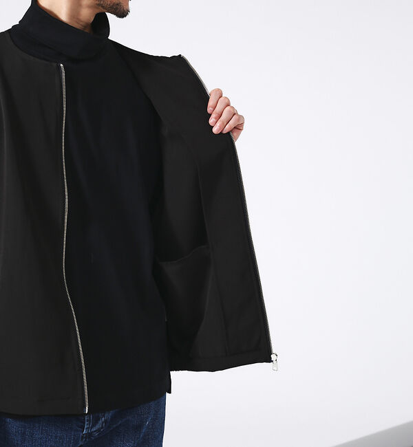 ABAHOUSE「【ノーカラー】クルーネック ジップブルゾン / ノーカラージャケット」|ブルゾン・スタジャン|