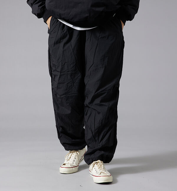 ABAHOUSE「2WAY nylon washer裏メッシュパラシュートパンツ」|カーゴ|ブラック