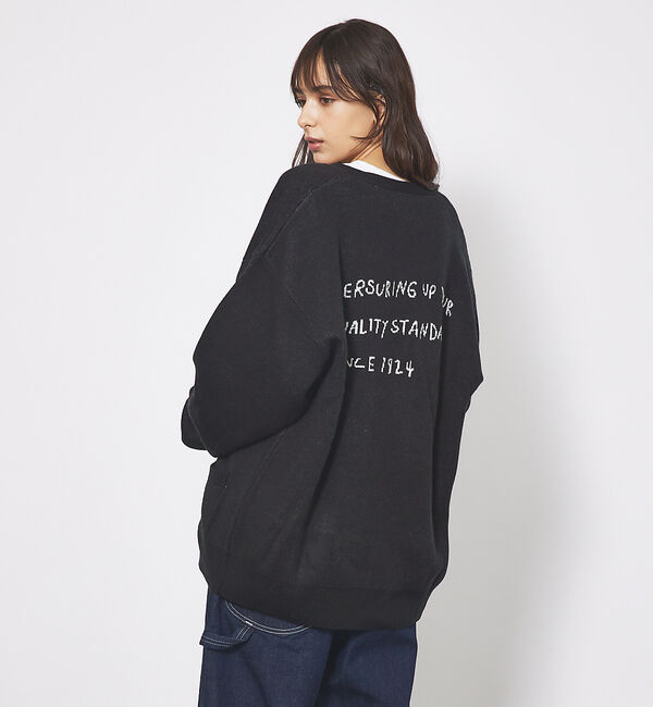 ABAHOUSE「【UNIVERSAL OVERALL / ユニバーサルオーバーオール 】ボリュー」|カーディガン|ブラック