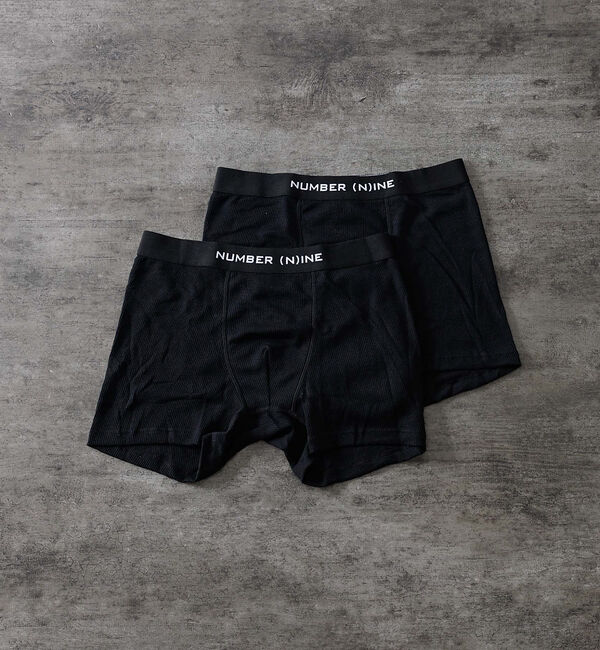ABAHOUSE「【FRUIT OF THE LOOMxNUMBER(N)INE 】2パックワッフ」|インナー|ブラック