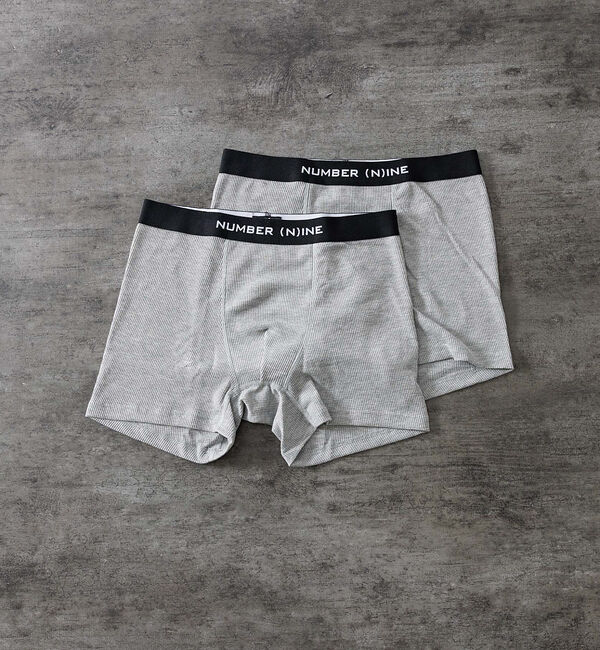 ABAHOUSE「【FRUIT OF THE LOOMxNUMBER(N)INE 】2パックワッフ」|インナー|グレー