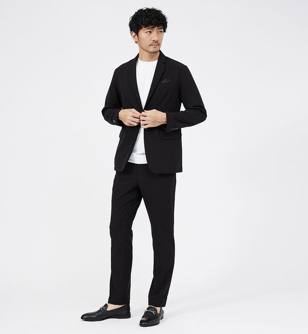 ABAHOUSE「【セットアップ対応】シルキータッチ ウォッシャブル ジャケット」|テーラードジャケット|