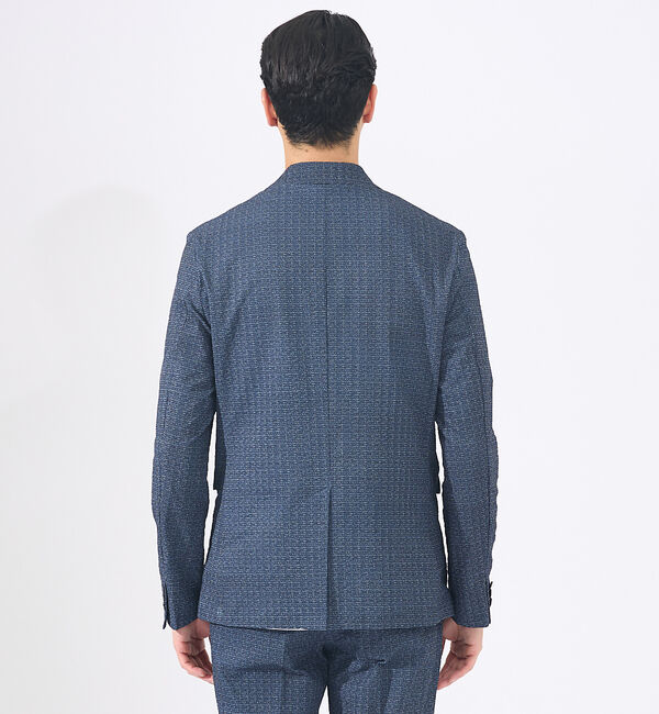 ABAHOUSE「【セットアップ対応 / 軽量 / ハイパーストレッチ】ワッシャー プリント ジャ」|テーラードジャケット|