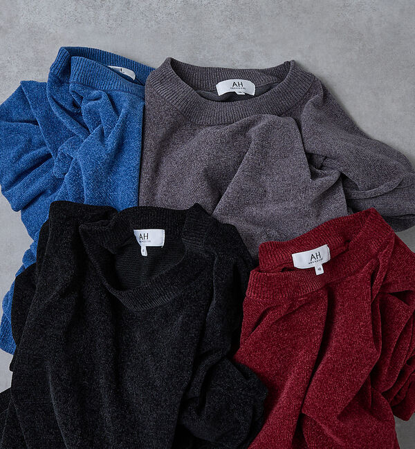 ABAHOUSE「【AH ABAHOUSE】ハイゲージモール クルーネックニット」|ニット・セーター|