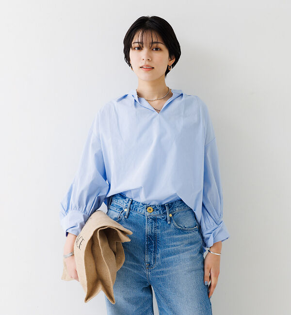 Rouge vif「【一部店舗限定】スリーブデザインスキッパーブラウス」|シャツ・ブラウス|