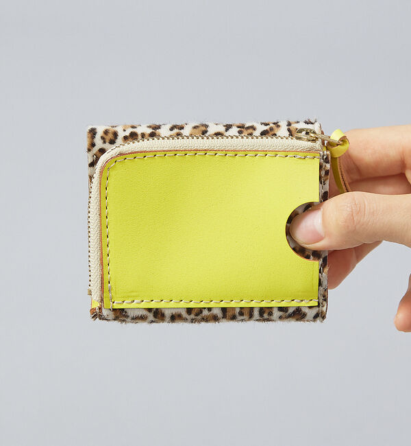 Rouge vif「【MASTER & CO】ミニウォレット / 三つ折り財布 / ハラコ&times; 牛革」|財布|イエロー