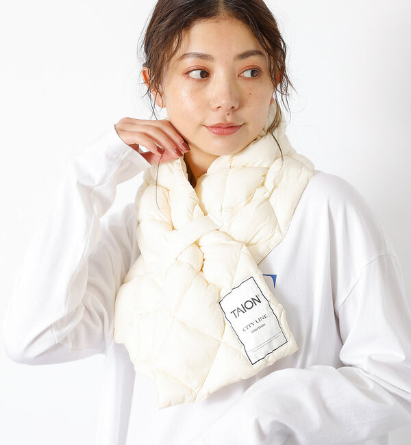 Rouge vif「【TAION / タイオン】シティ ダウンマフラー / キルティング」|マフラー|