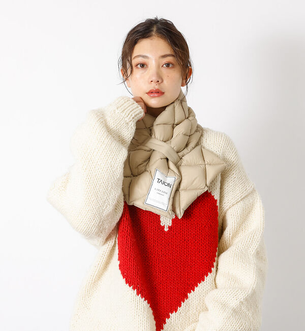 Rouge vif「【TAION / タイオン】シティ ダウンマフラー / キルティング」|マフラー|