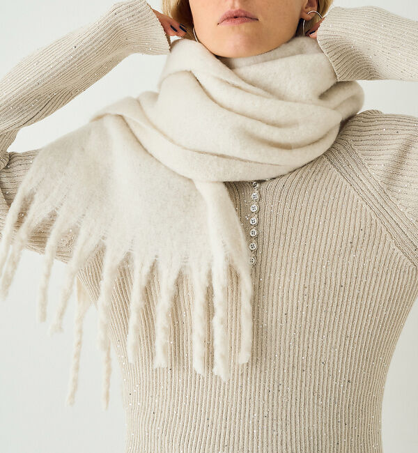 Rouge vif「【一部店舗限定】ボリュームフリンジストール」|マフラー|