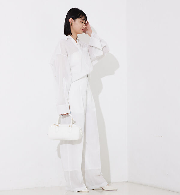 Rouge vif「【セットアップ対応】シアースリットスリーブボイルシャツ」|シャツ・ブラウス|