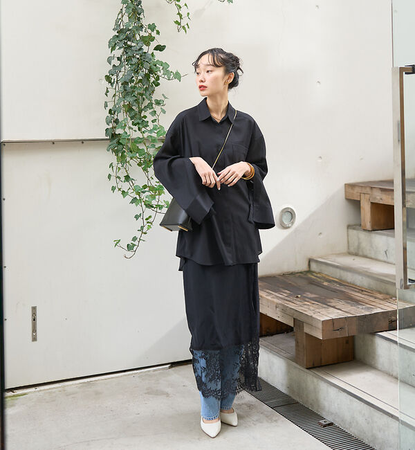 Rouge vif「【セットアップ対応】シアースリットスリーブボイルシャツ」|シャツ・ブラウス|