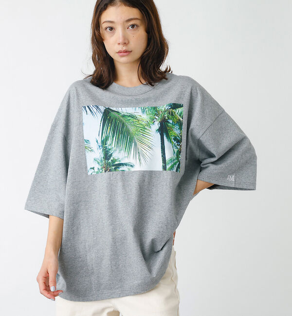 Rouge vif「【PARROTT CANVAS/パロットキャンバス】トラベルフォトグラフTシャツ」|Tシャツ・カットソー|ライトグレー