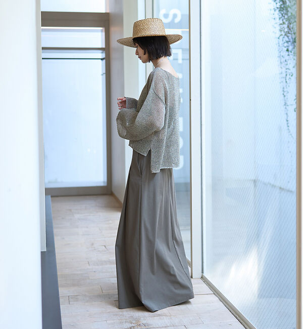 Rouge vif「シアーメッシュペーパーニットプルオーバー」|ニット・セーター|