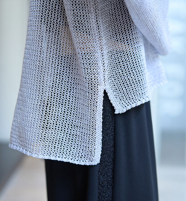 Rouge vif「シアーメッシュペーパーニットプルオーバー」|ニット・セーター|