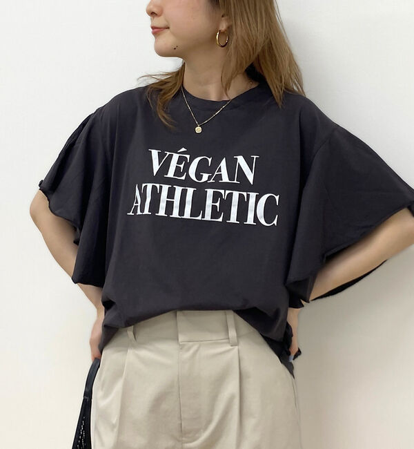 Rouge vif「【MICA＆DEAL/マイカ＆ディール】VEGAN ATHLETIC ロゴフリル」|Tシャツ・カットソー|スミクロ