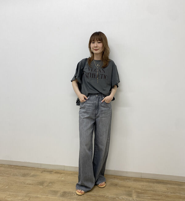 Rouge vif「【MICA＆DEAL/マイカ＆ディール】VEGAN ATHLETIC ロゴフリル」|Tシャツ・カットソー|